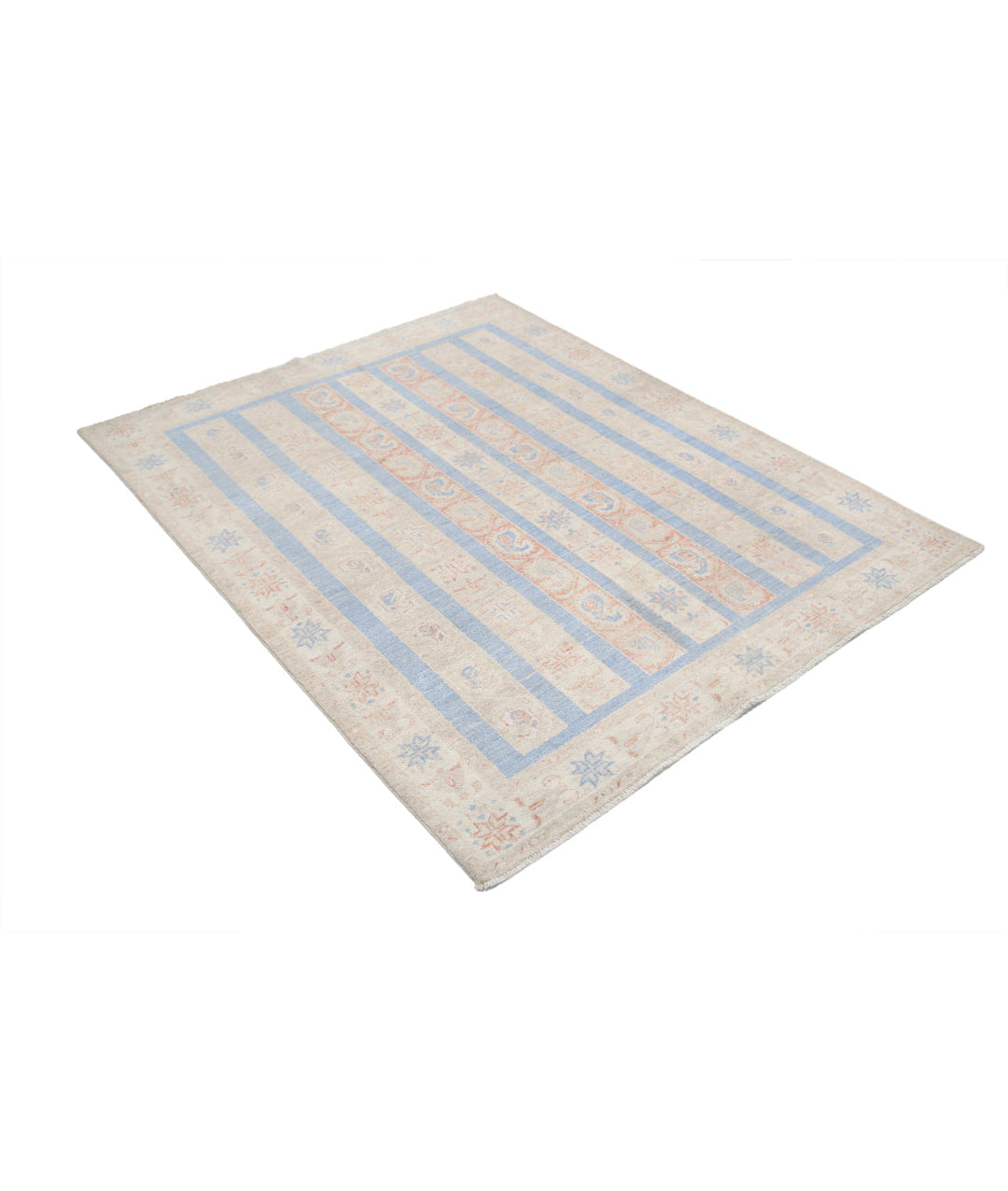 Afghan Shaal Rug 4' 9" x 6' 0" Hand-Knotted | No. AT32407