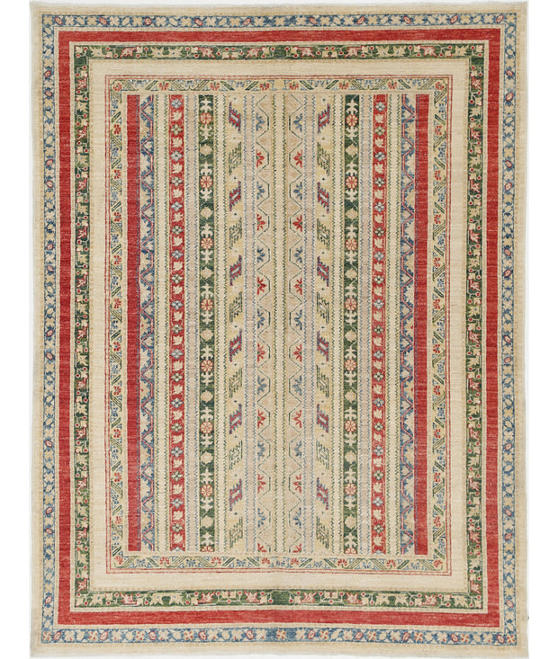 Hand Knotted Shaal Wool Rug 4' 10" x 6' 6" - No. AT43154