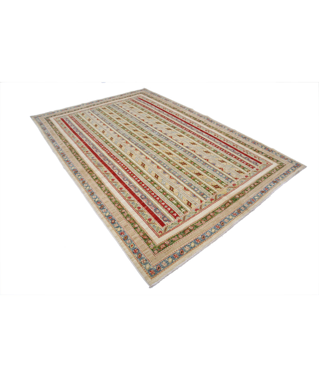 Afghan Shaal Rug 6' 9" x 9' 9" Hand-Knotted | No. AT23785
