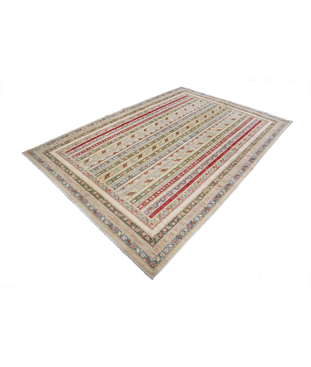 Afghan Shaal Rug 6' 9" x 9' 9" Hand-Knotted | No. AT23785