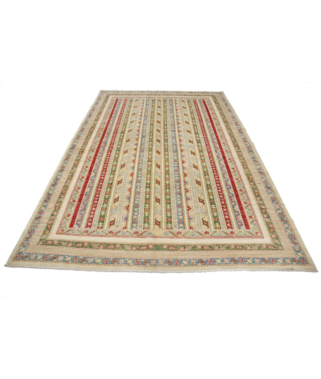 Afghan Shaal Rug 6' 9" x 9' 9" Hand-Knotted | No. AT23785