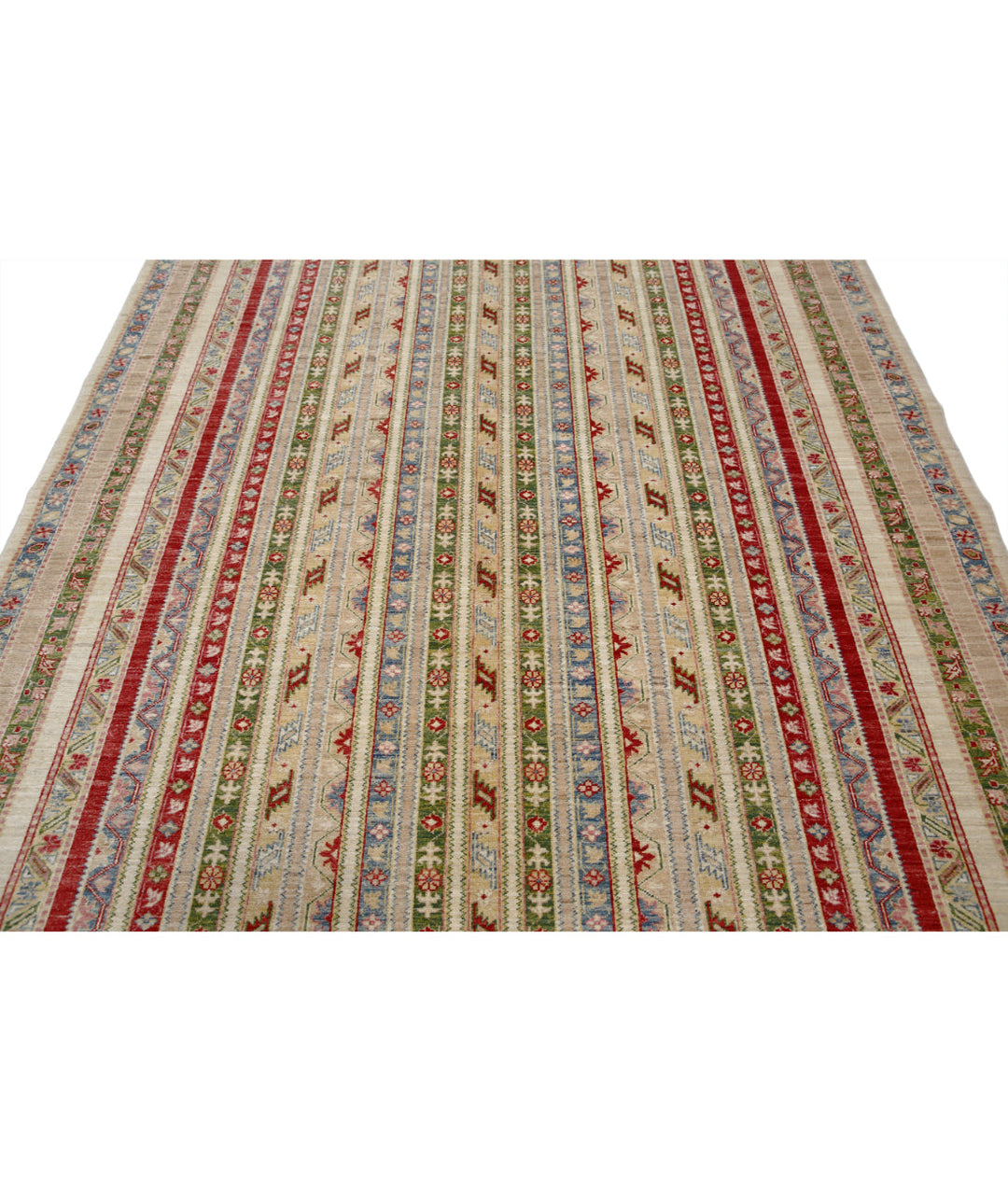 Afghan Shaal Rug 6' 9" x 9' 9" Hand-Knotted | No. AT23785