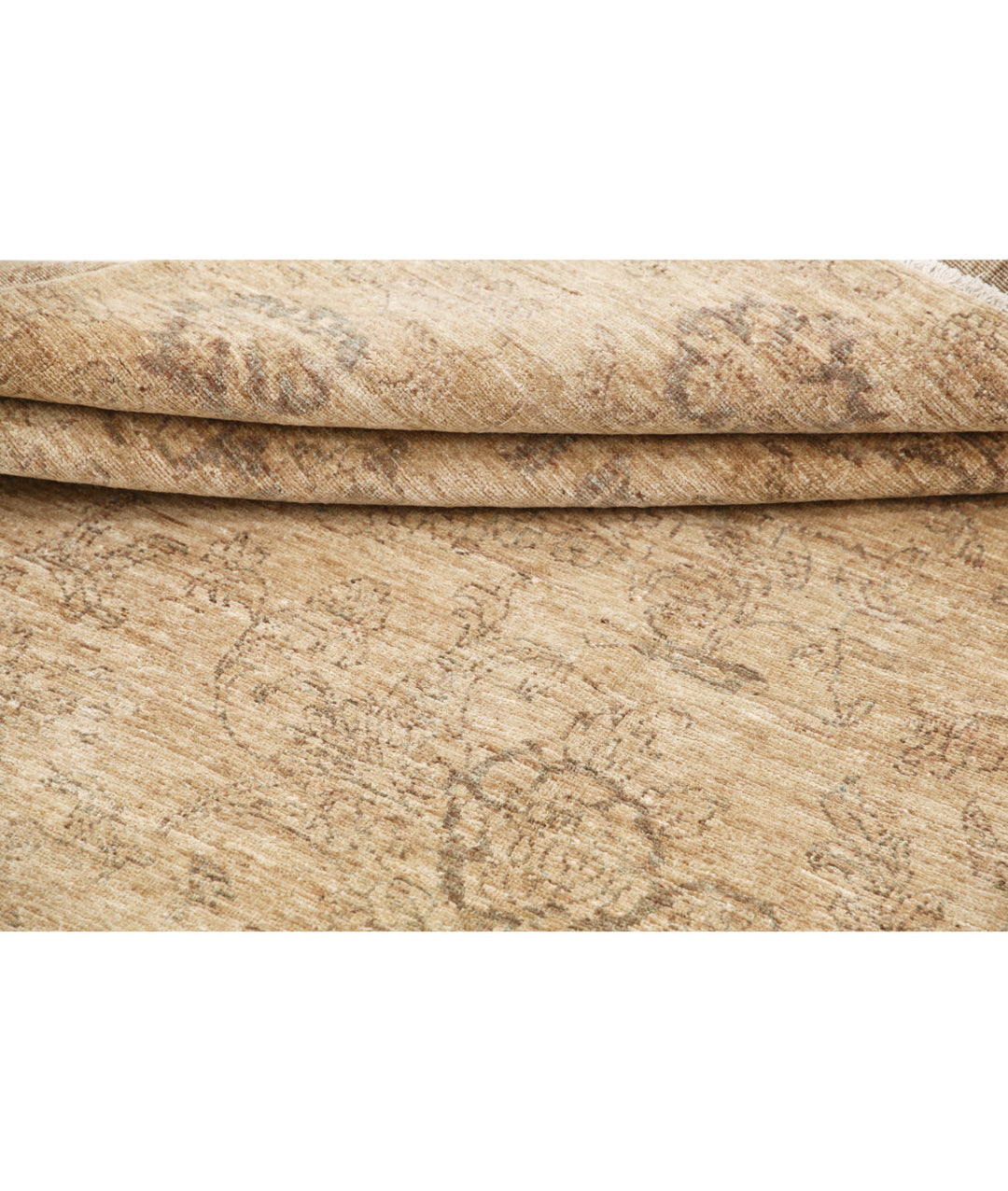 Brown Afghan Ziegler Rug 6' 6" x 9' 3" Hand-Knotted | No. AT46163