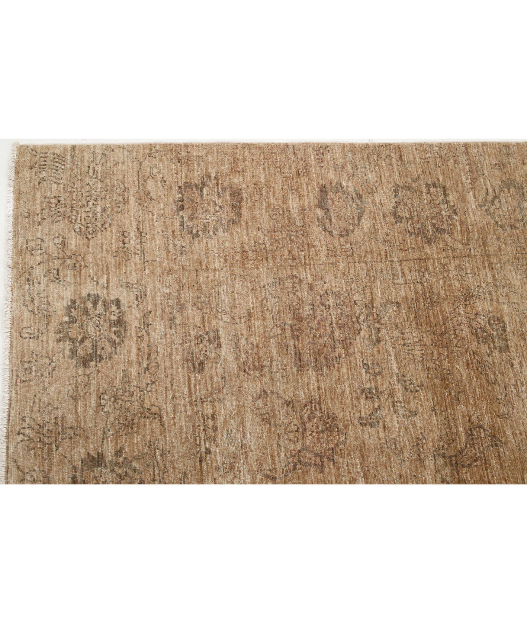 Brown Afghan Ziegler Rug 6' 6" x 9' 3" Hand-Knotted | No. AT46163