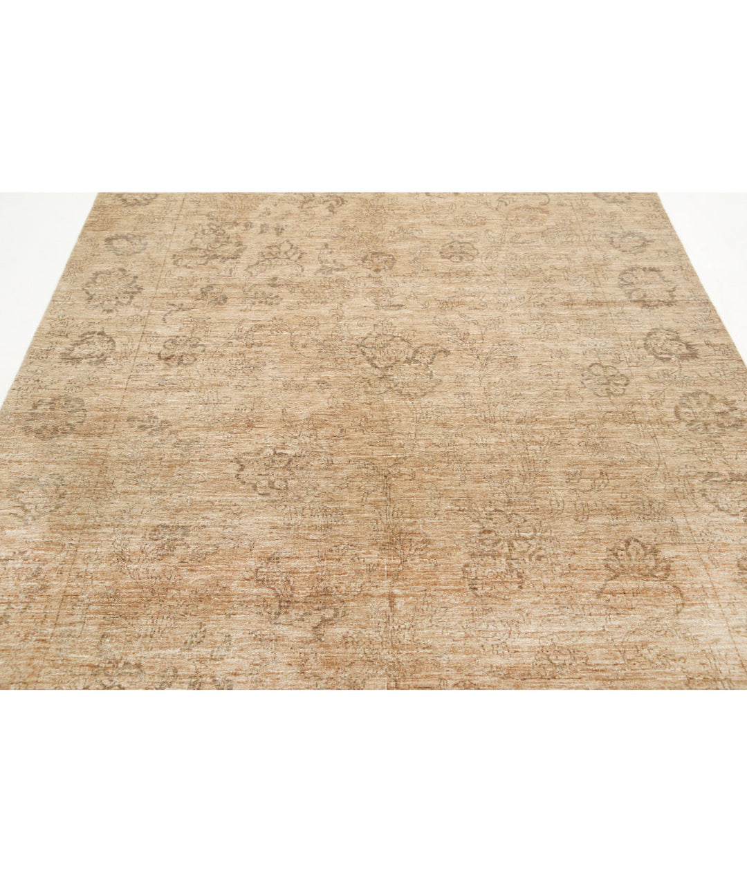 Brown Afghan Ziegler Rug 6' 6" x 9' 3" Hand-Knotted | No. AT46163