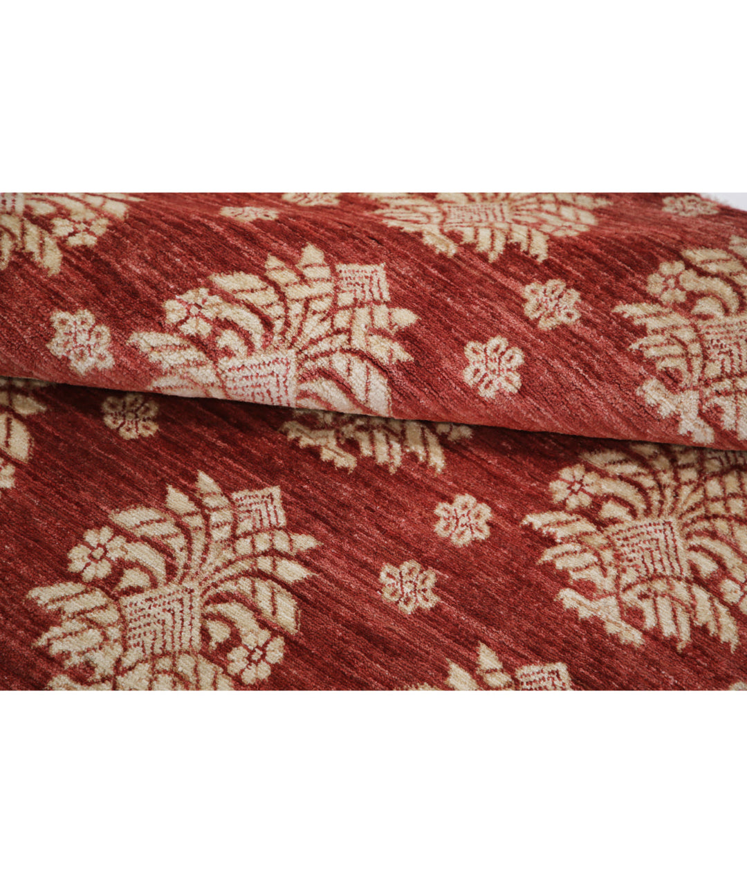 Red Afghan Ziegler Rug 3' 2" x 4' 0" Hand-Knotted | No. AT61902