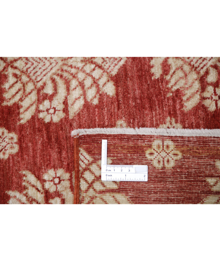 Red Afghan Ziegler Rug 3' 2" x 4' 0" Hand-Knotted | No. AT61902