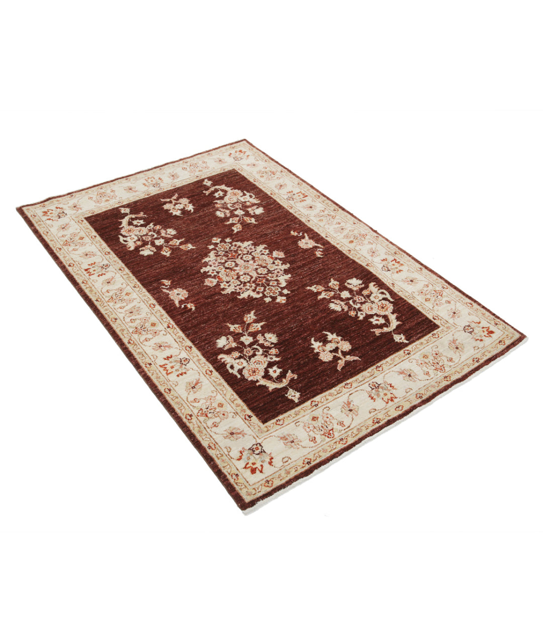 Afghan Ziegler Rug 3' 5" x 4' 11" Hand-Knotted | No. AT79382