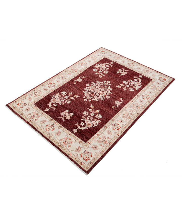 Afghan Ziegler Rug 3' 5" x 4' 11" Hand-Knotted | No. AT79382