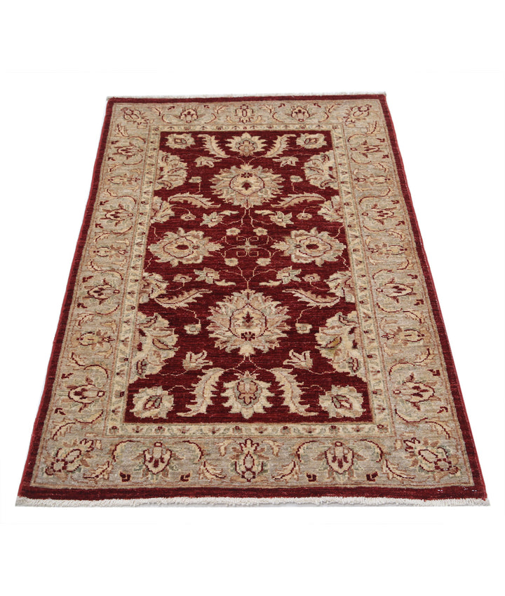 Afghan Ziegler Farhan Rug 3' 0" x 4' 7" Hand-Knotted | No. AT15825