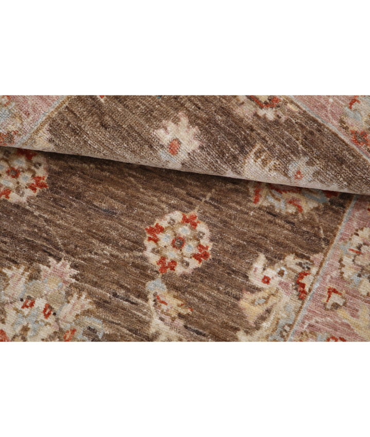 Brown Afghan Ziegler Rug 2' 7" x 3' 9" Hand-Knotted | No. AT70665