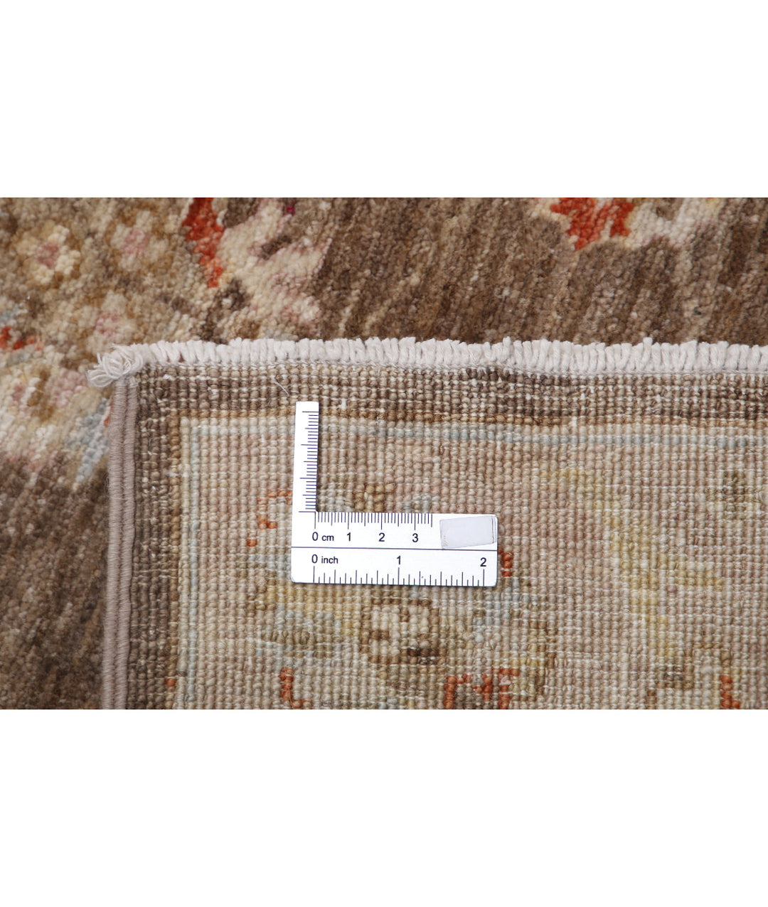 Brown Afghan Ziegler Rug 2' 7" x 3' 9" Hand-Knotted | No. AT70665