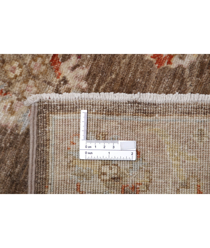 Brown Afghan Ziegler Rug 2' 7" x 3' 9" Hand-Knotted | No. AT70665