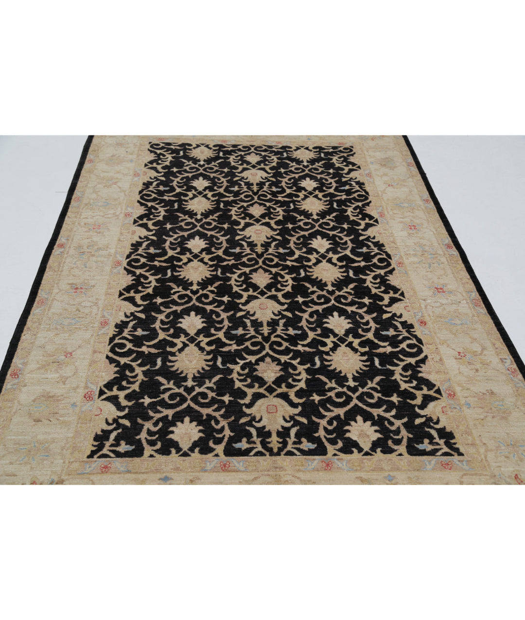 Afghan Ziegler Rug 5'6" x 8'0" Hand-Knotted | No. AT81232