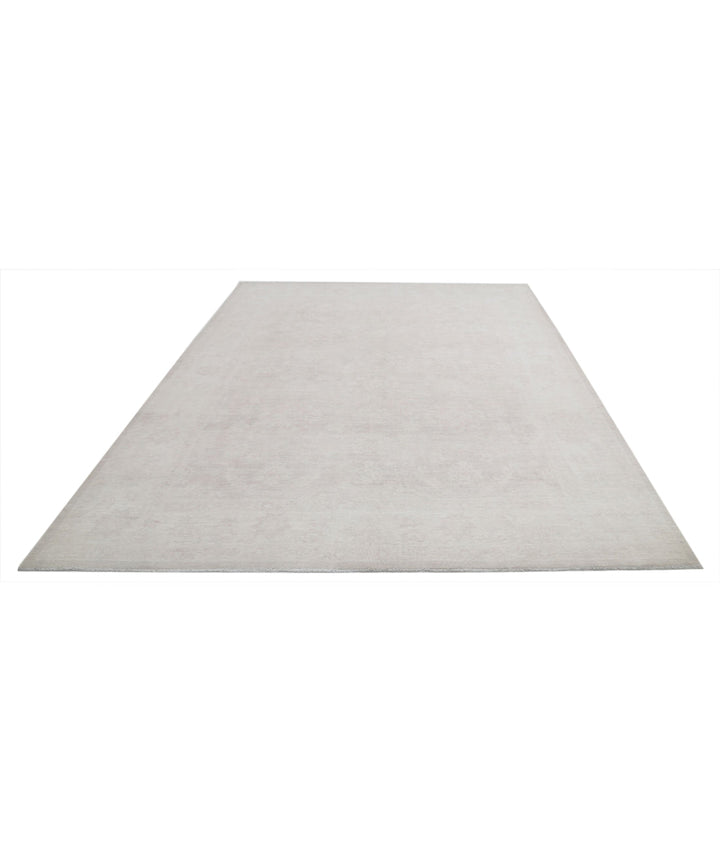 Ivory Afghan Oriental Rug 9' 11" x 12' 4" Hand-Knotted | No. AT45303