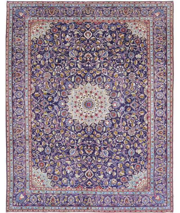 Hand Knotted Oriental Kashan Wool Rug 9' 8" x 12' 4" - No. AT49704