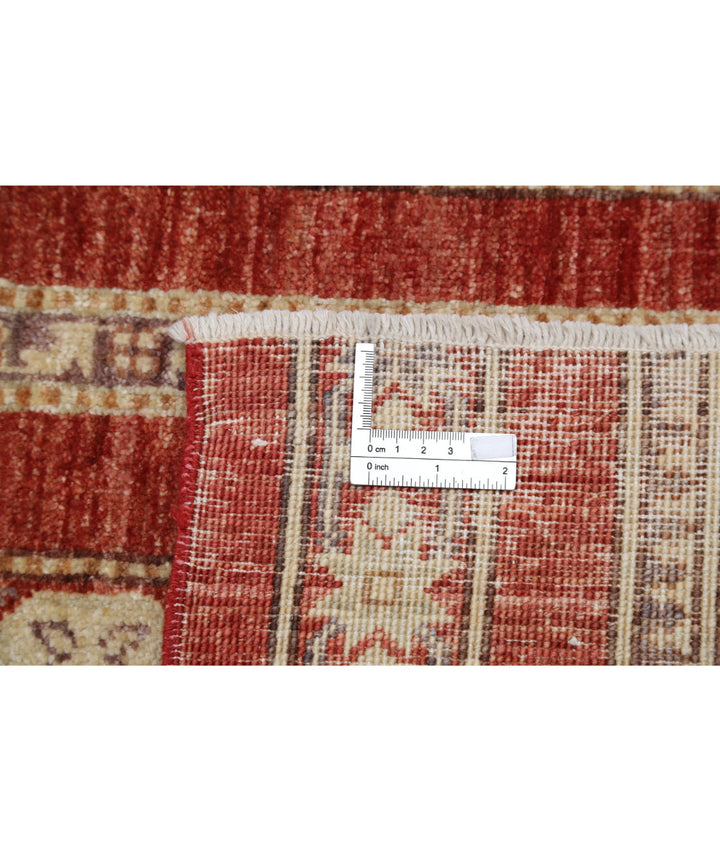 Red Afghan Oriental Rug 9' 10" x 13' 7" Hand-Knotted | No. AT41381