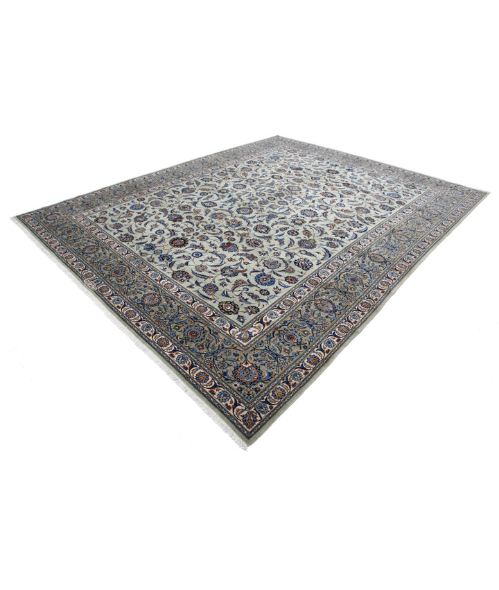 Afghan Kashan Rug 9' 11" x 11' 6" Hand-Knotted | No. AT41670