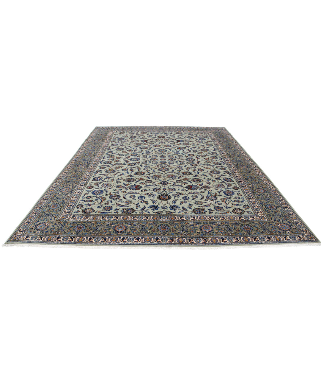 Afghan Kashan Rug 9' 11" x 11' 6" Hand-Knotted | No. AT41670