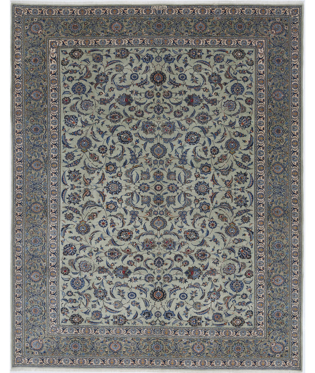 Hand Knotted Oriental Kashan Wool Rug 9' 11" x 11' 6" - No. AT41670