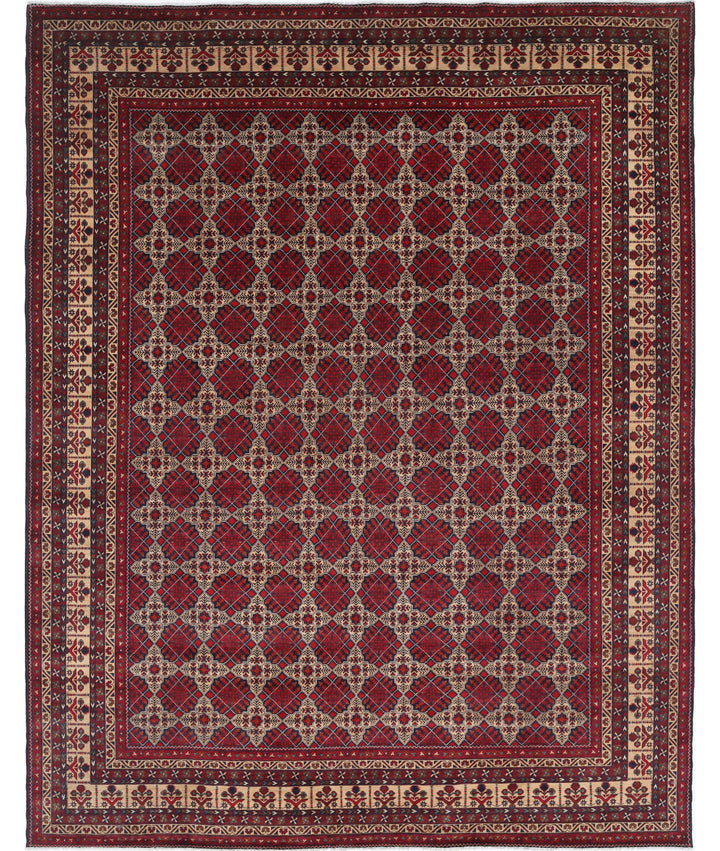 Afghan Khamyab Rug 9' 10" x 12' 5" Hand-Knotted | No. AT83503