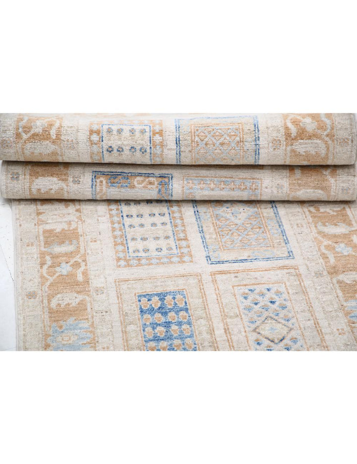 Afghan Bakhtiari Runner Rug 2' 7" x 9' 2" Hand-Knotted | No. AT71028