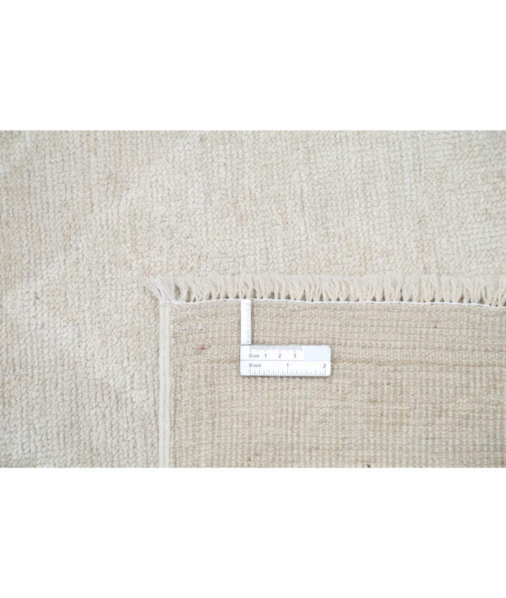 Ivory Afghan Oushak Rug 5'11" x 8'10" Hand-Knotted | No. AT70926
