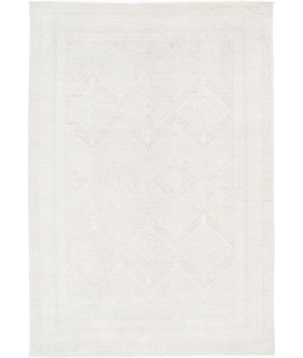 Hand Knotted Oushak Wool Rug 5' 11" x 8' 10" - No. AT70926