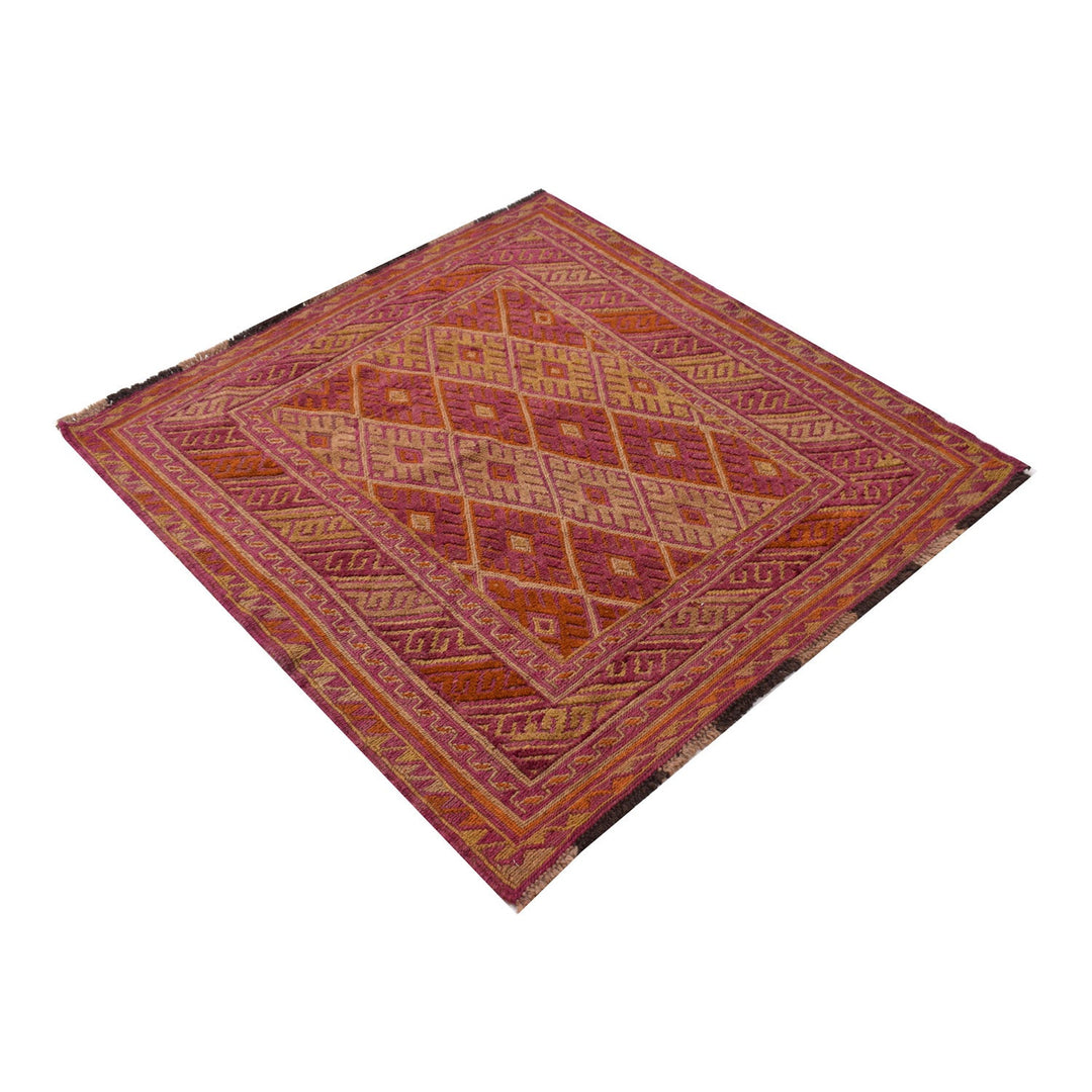 Small Square Mashwani Rug 3' 8" x 3' 11" - No. AL38054