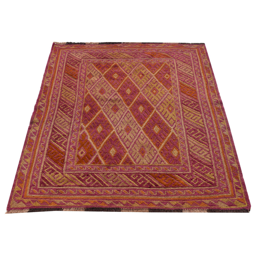 Small Square Mashwani Rug 3' 8" x 3' 11" - No. AL38054