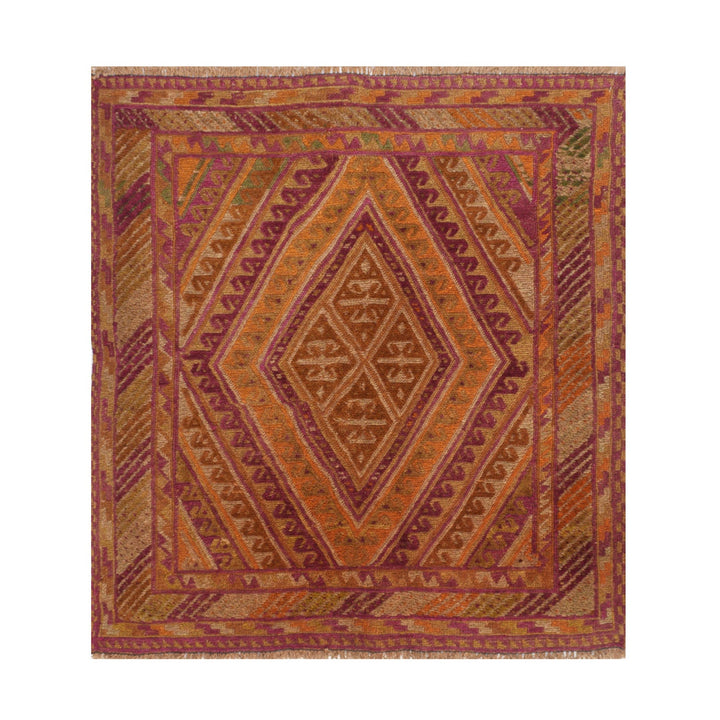 Hand Knotted Mashwani Area Rug 3' 6" x 3' 8" - No. AL56172