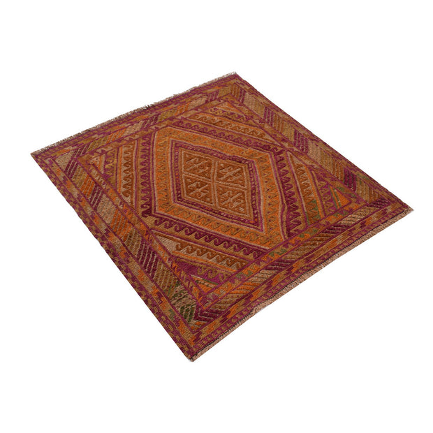Hand Knotted Mashwani Area Rug 3' 6" x 3' 8" - No. AL56172
