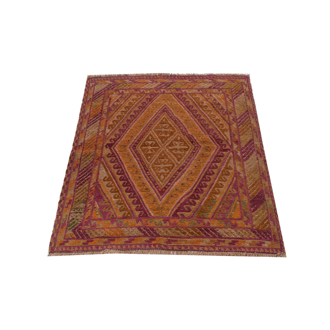 Hand Knotted Mashwani Area Rug 3' 6" x 3' 8" - No. AL56172