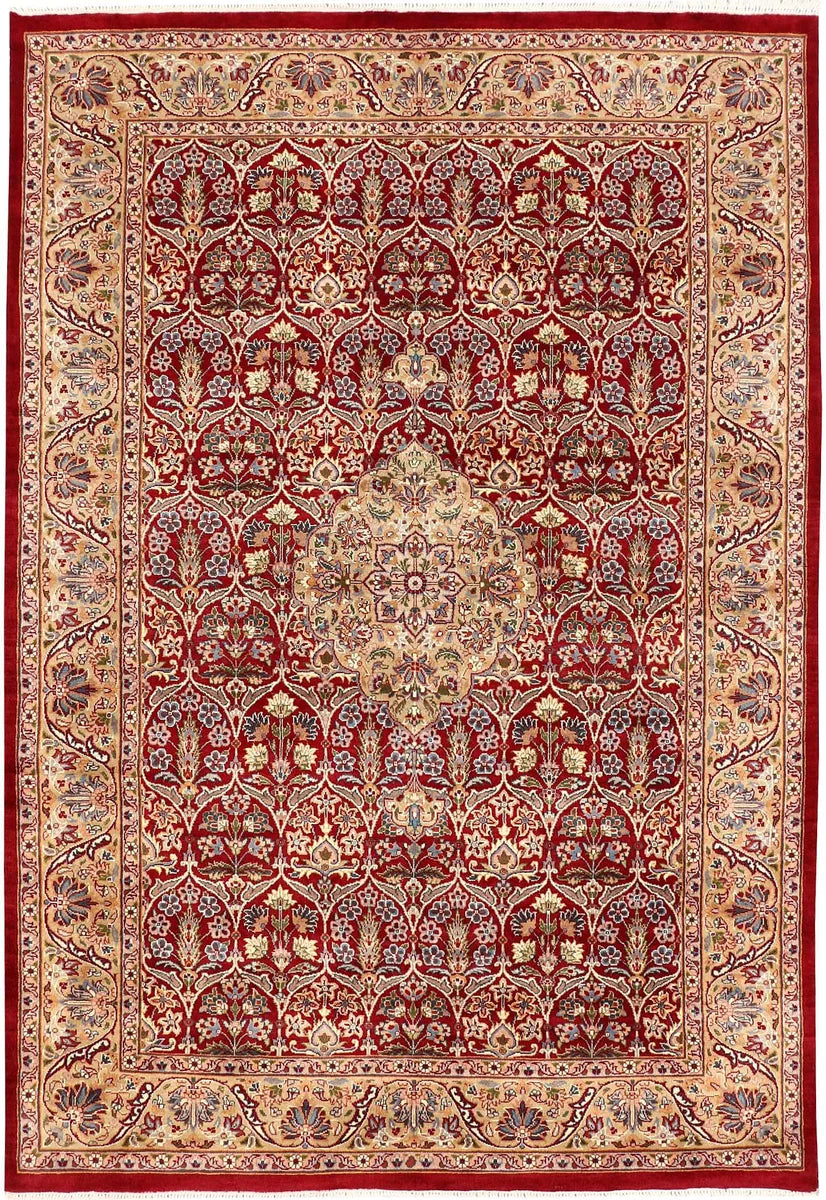 Red Sultanabad Rug 4' x 6' 4 Hand-Knotted | No. 52310