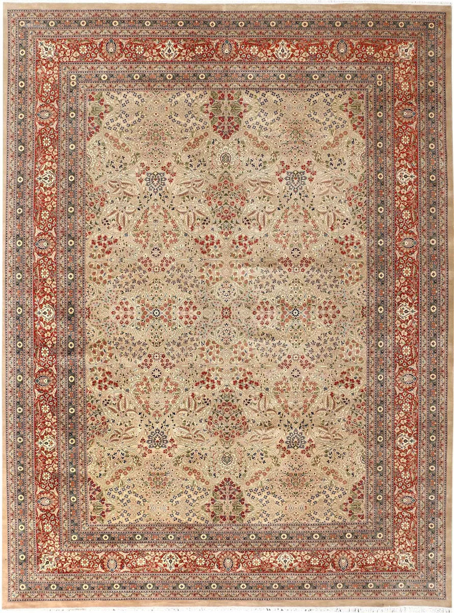 Tan Mahal Rug 10' 2" x 13' 11" Hand-Knotted | No. 52595