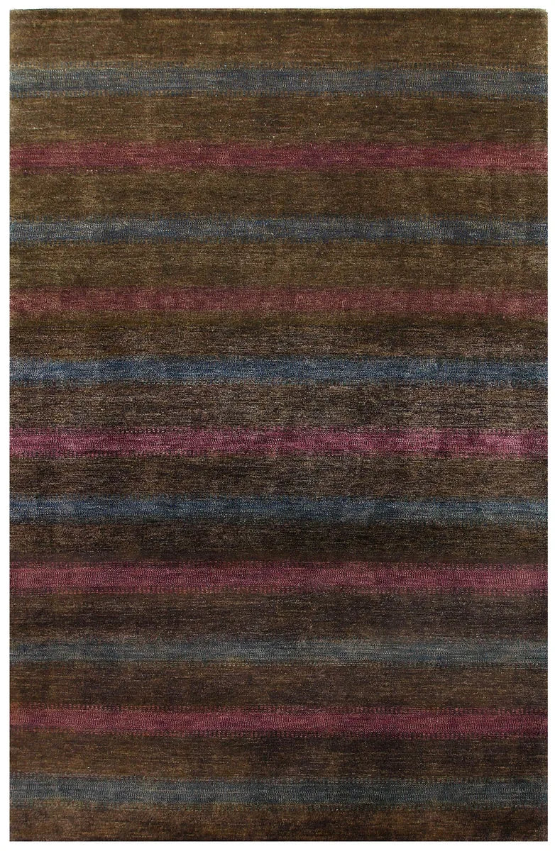 Afghan Gabbeh Rug 5' 3" x 8' Hand-Knotted | No. 55888