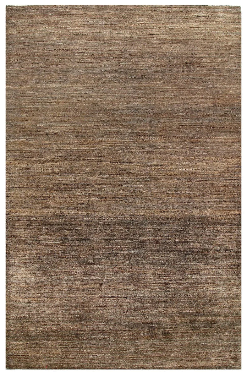 Tan Gabbeh Rug 6' 1" x 9' 2" Hand-Knotted | No. 55961