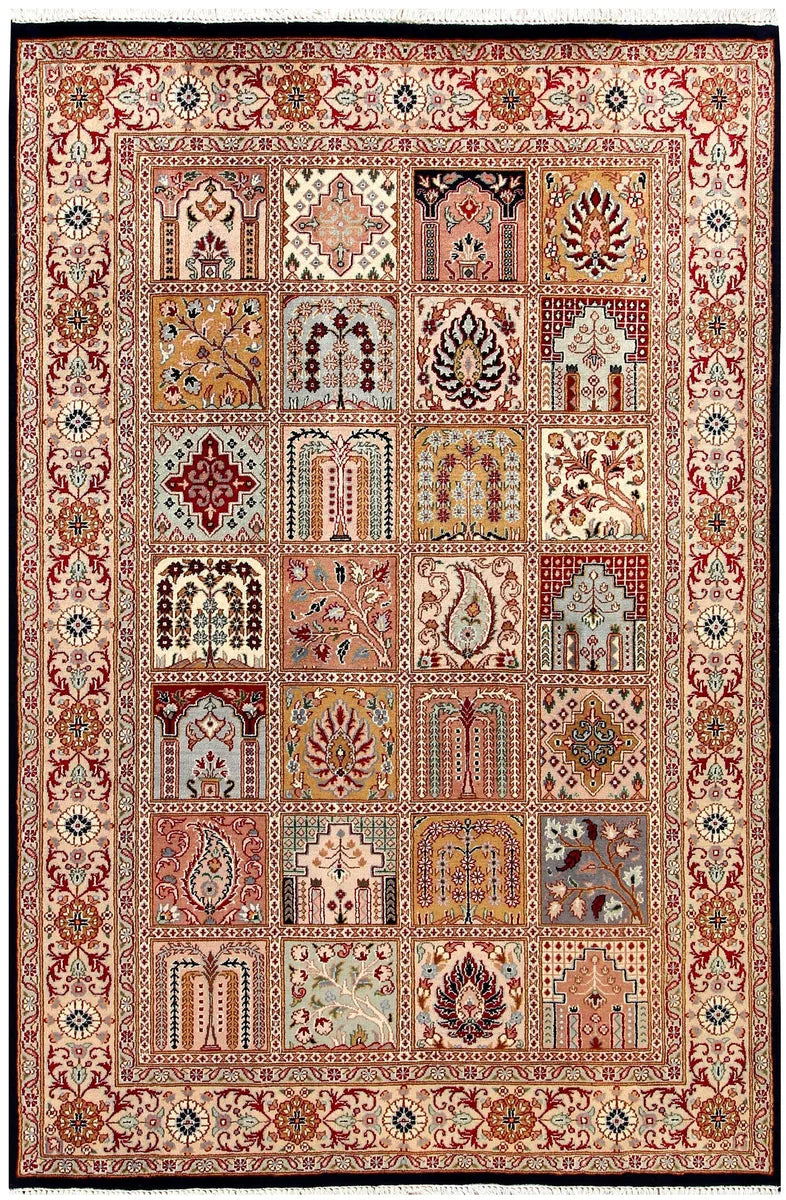 Pakistani Bakhtiar Rug 4'6" x 6'9" Hand-Knotted | No. 56780