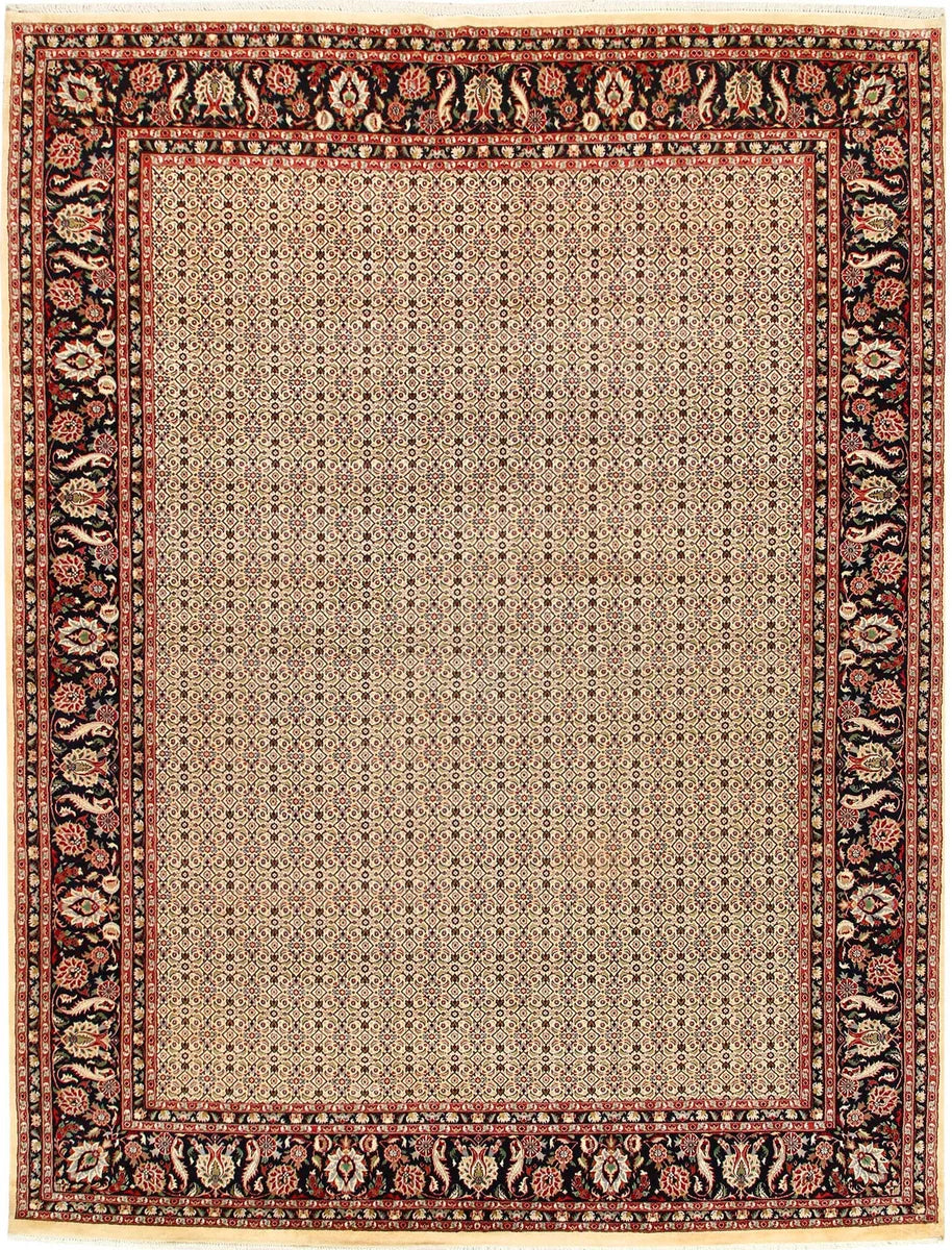 Yellow Afghan Mahal Rug 9'11" x 13'3" Hand-Knotted | No. 56942