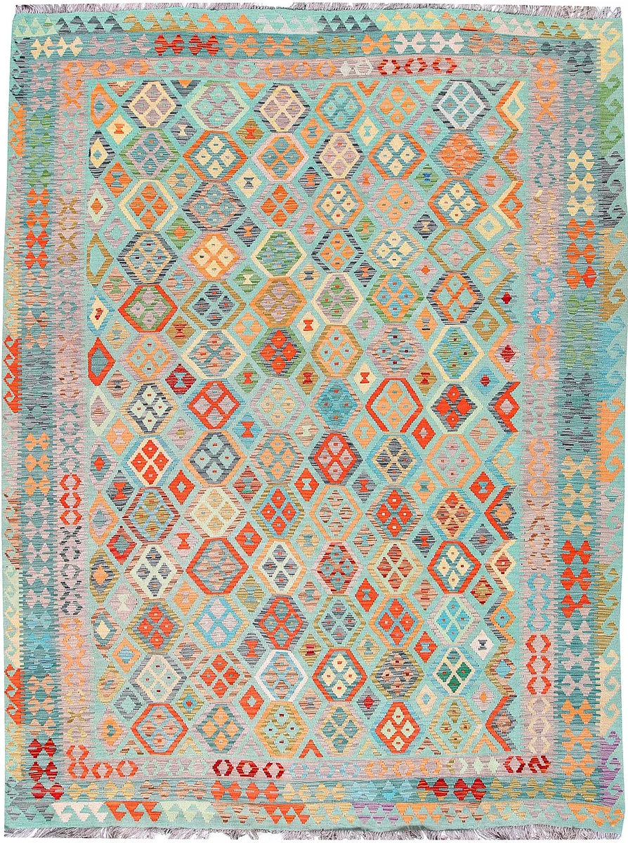Afghan Kilim Rug 8' 7 x 11' 4 Flat-Weave | No. 57358