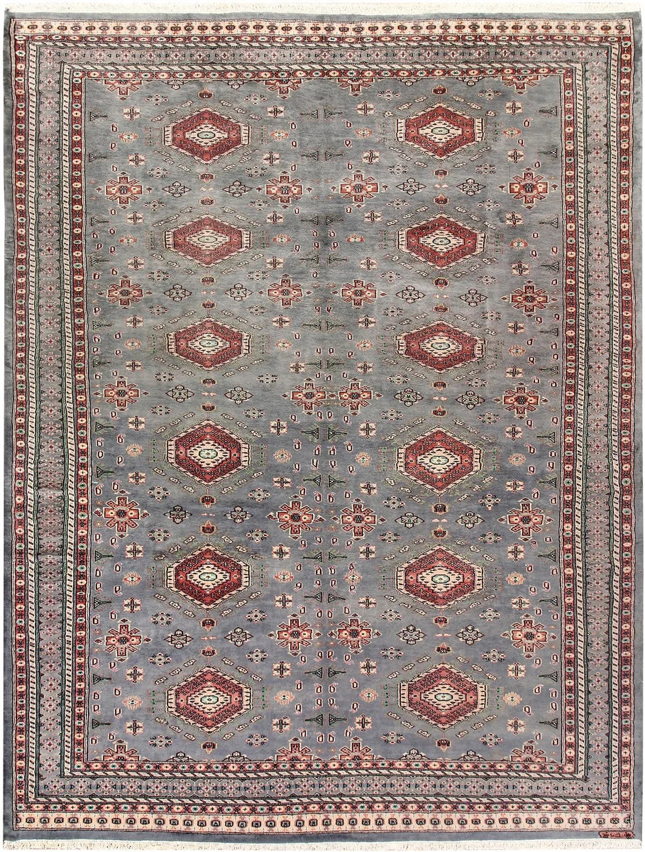 Grey Caucasian Oriental Rug 8' 3" x 10' 10" Hand-Knotted | No. 58534