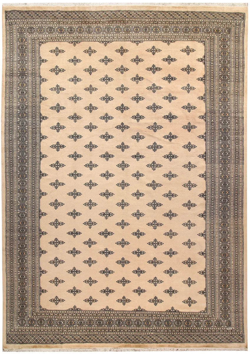 Brown Afghan Oriental Rug 9' 11" x 13' 9" Hand-Knotted | No. 59584