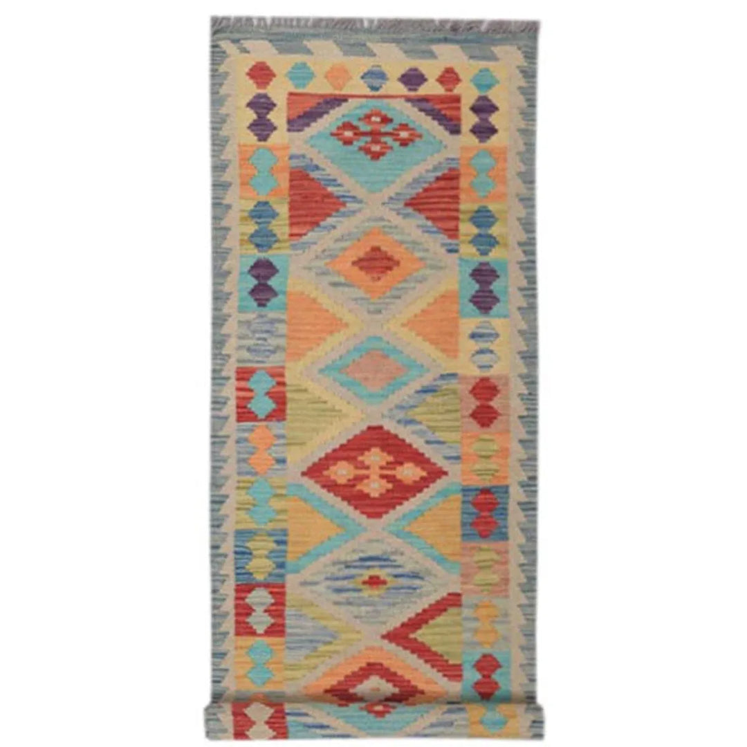 Vegetable Kilim 2' 1" x 5' 6"  - No. AL60017