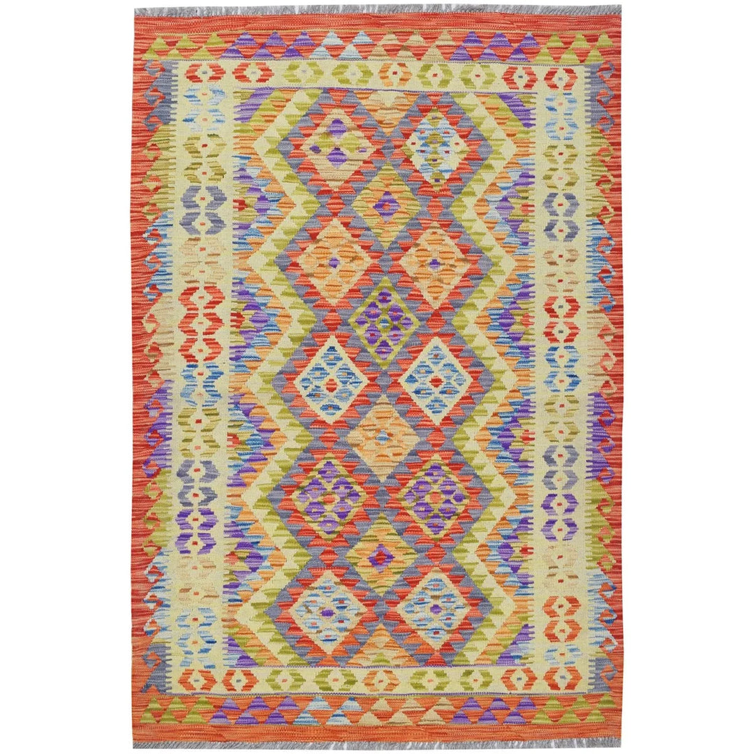 Vegetable Kilim 3' 5" x 5' 1"   - No. AL61109