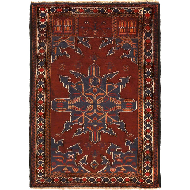 Muslim Prayer Rug 2' 8" x 3' 9" - No. AL14981