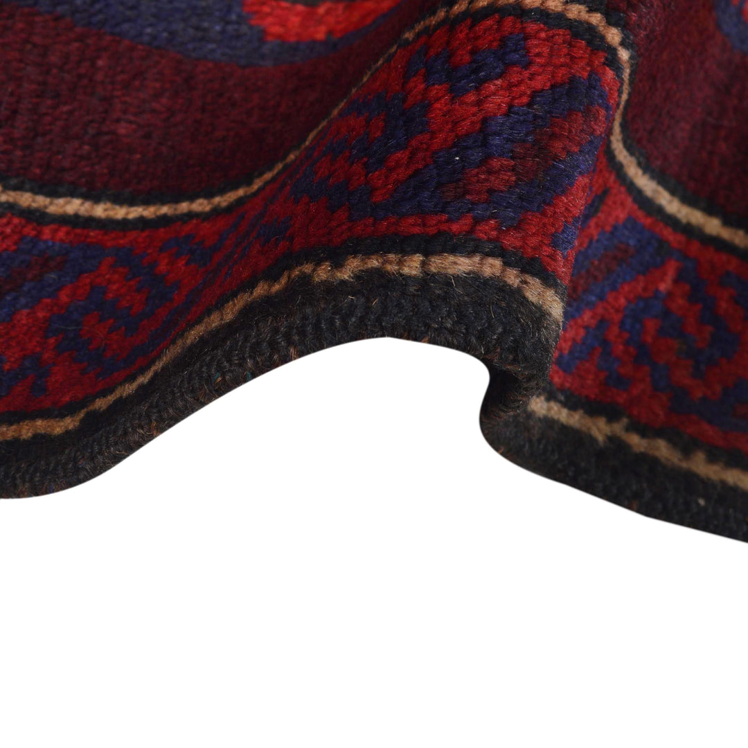 Afghan Prayer Rug 2' 11" x 4' 7" Hand-Knotted border