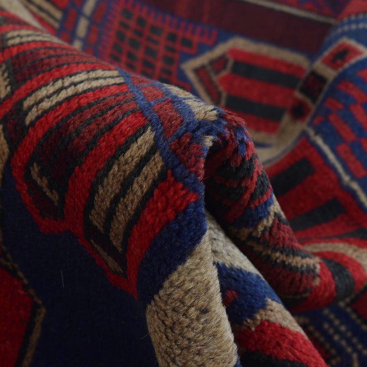 Afghan Prayer Rug 2' 11" x 4' 7" Hand-Knotted field