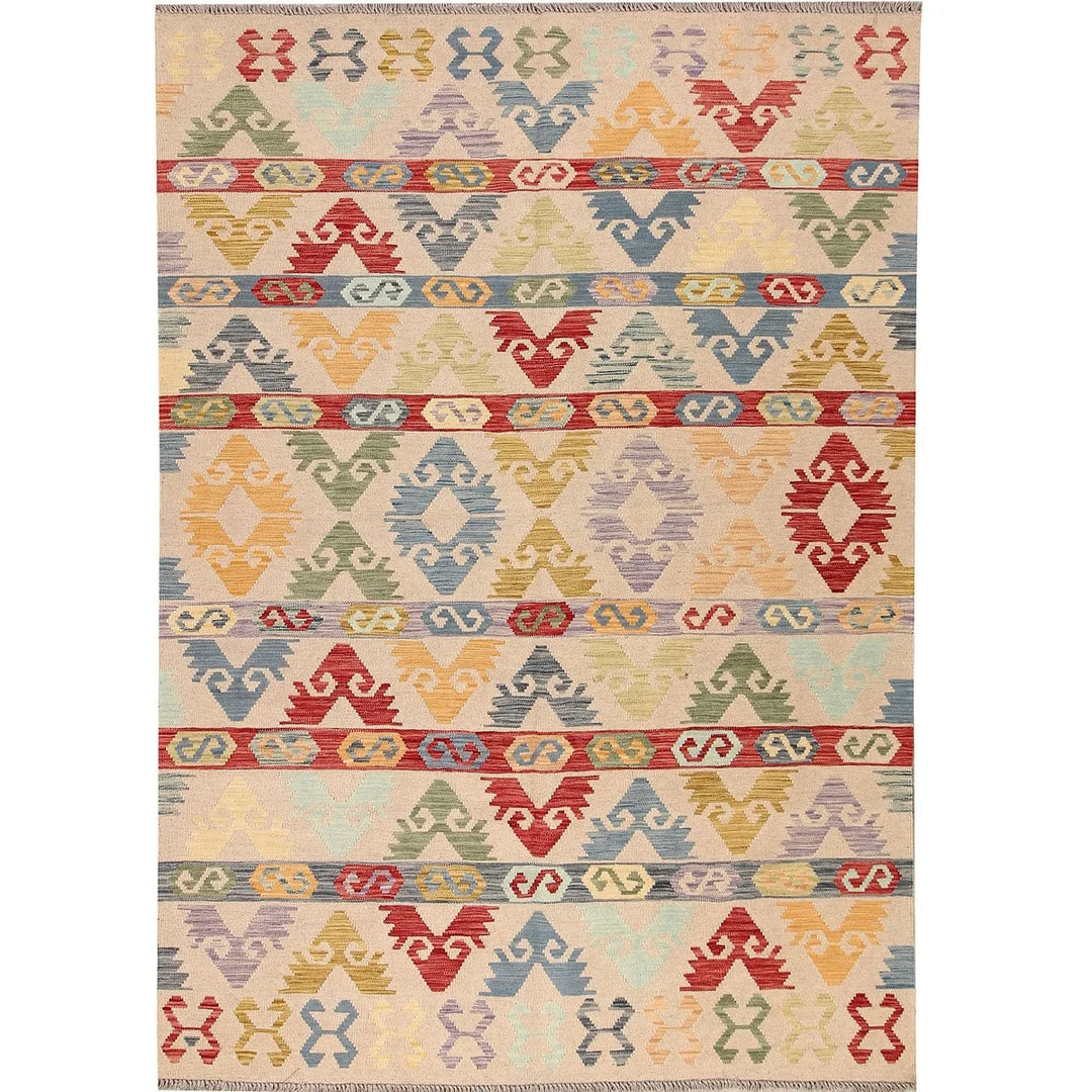 Vegetable Kilim 5' 6" x 7' 9"   - No. AL64340
