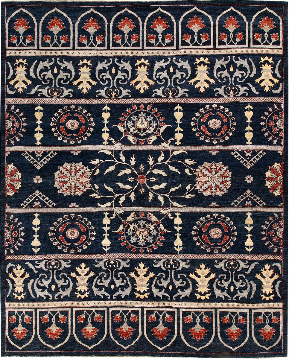 Midnight Blue Oushak 9' 1" x 11' 3" - No. 65043