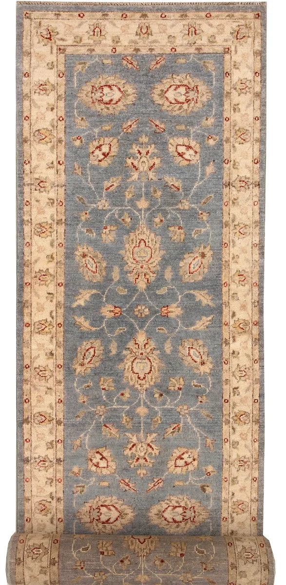 Light Slate Grey Oushak 2' 7 x 12' 6 - No. 66439